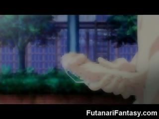 Futanari hentai tón transsexuál anime manža tranny karikatura animace kohout čurák transsexuál připojenými opčními šílený dickgirl hermafrodit