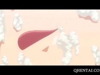 Chesty hentai teen cunt smashed from behind