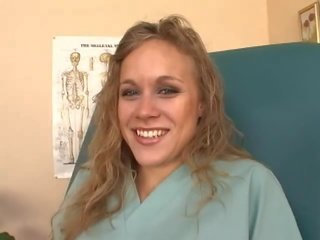 Horny Girl Masturbates In Doctor's Office!