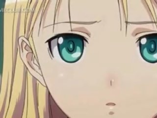 Blond anime fairy auf absätze schläge und fickt schwer schwanz
