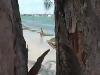 Two Horny Bikini Beach Babes Peeped On And Gets Pounded