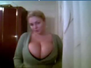 Hot mommy teasing on web kamera video
