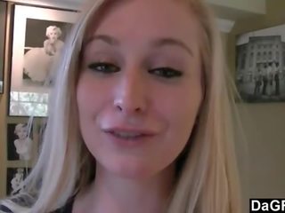 Blonde teen hardcore fucked and a nice facial at hotel Video