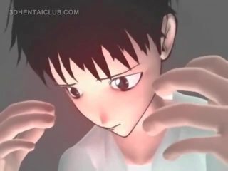 Roztomilý anime warrior ústa v prdeli podle netvor čurák