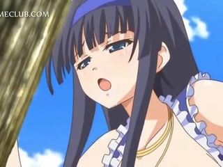 Na zewnątrz hardcore pieprzyć scena z anime nastolatka seks